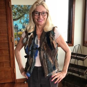 Bebe rabbit fur vest. Reversible.